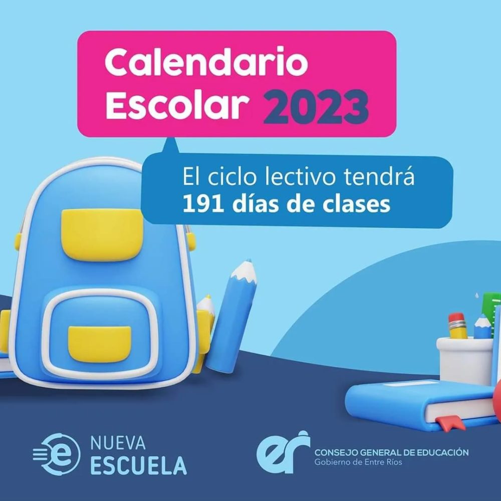 Calendario escolar 2025 entre rios