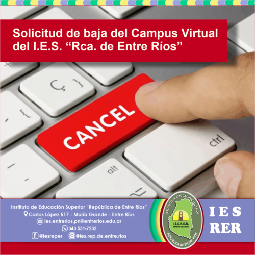 Solicitud de Baja del Campus Virtual