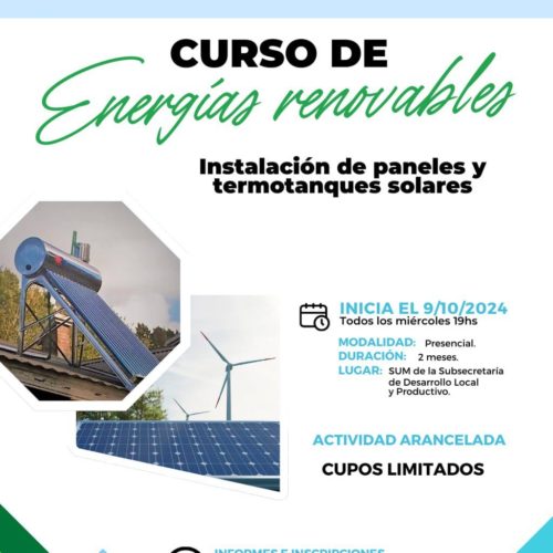 Capacitación: «Energías renovables»