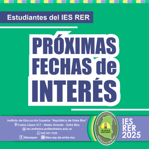 Información de interés para estudiantes del IES RER