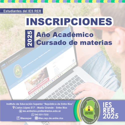 Inscripción año académico 2025