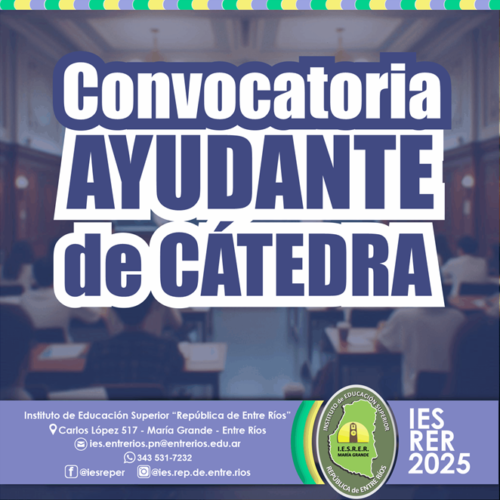 Convocatoria. Ayudante de cátedra