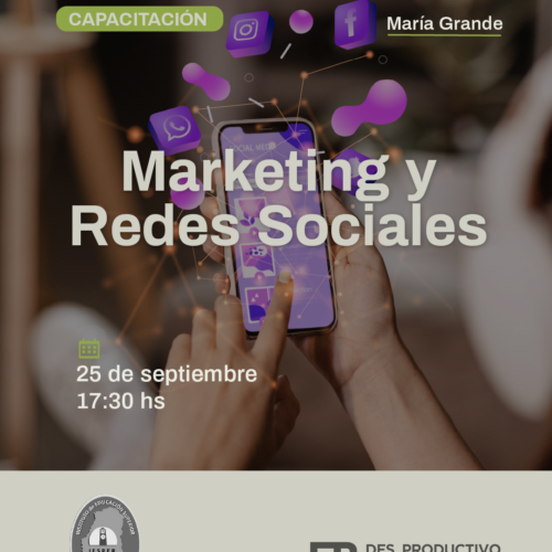 Capacitación gratuita en María Grande: “Redes Sociales y Marketing Digital”