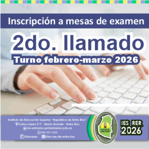 Inscripción a Mesas de exámenes finales, 2do. llamado turno febrero-marzo 2026