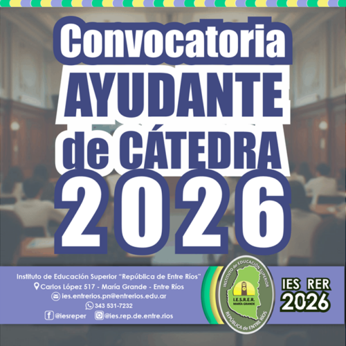 Convocatoria. Ayudante de cátedra